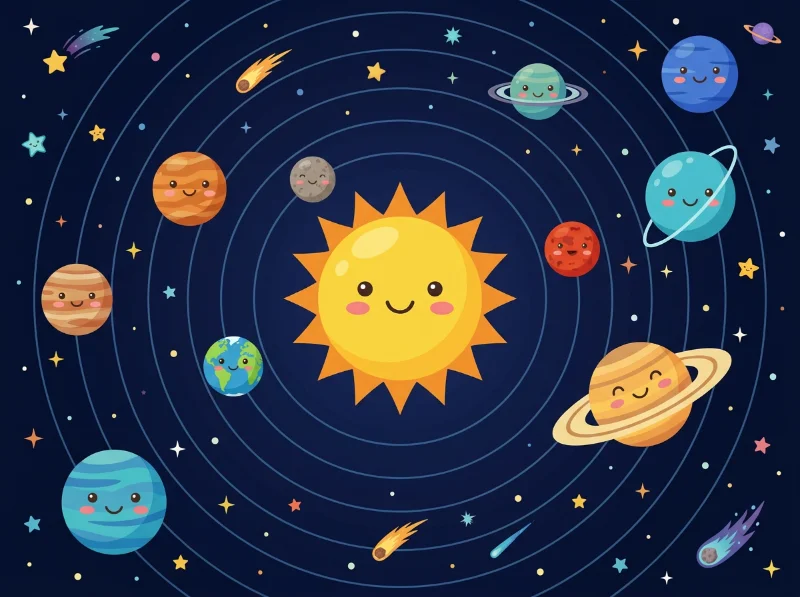 Ilustração do Sistema Solar